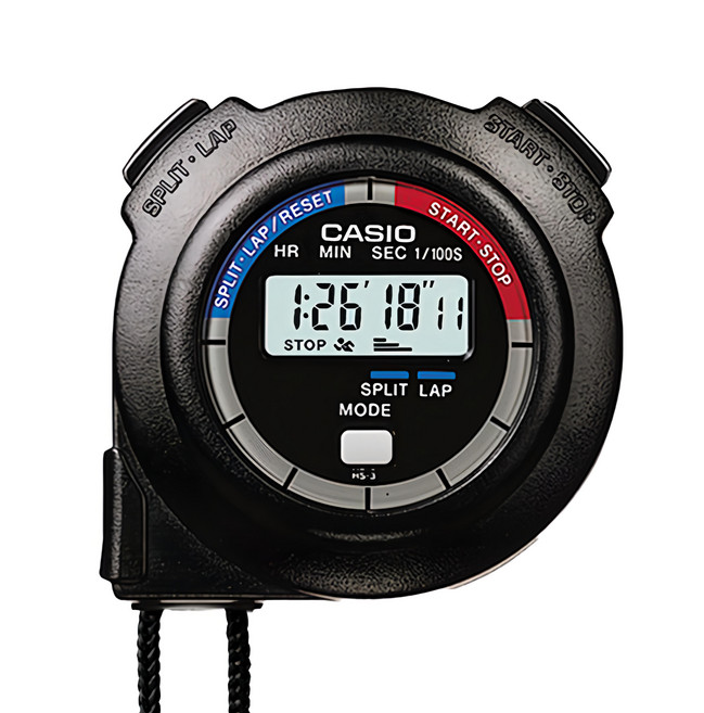 CASIO 卡西歐 碼錶, 黑色, 1個