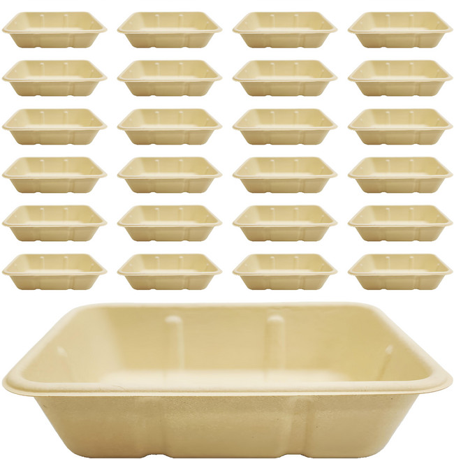 HJ 禾啟 10號植纖餐盒底 226 x 176 x 55mm 1350ml, 25個, 20條