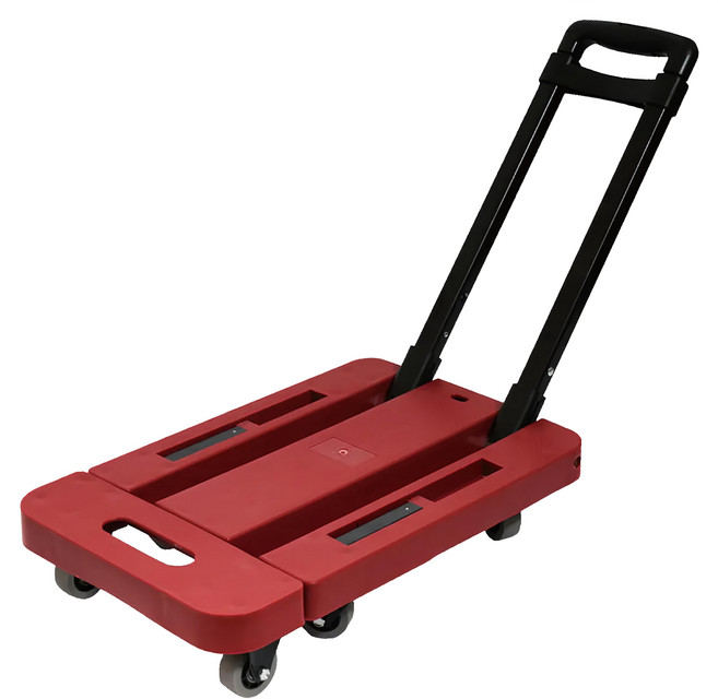 耐重六輪折疊便攜手推車, 紅色, 1個