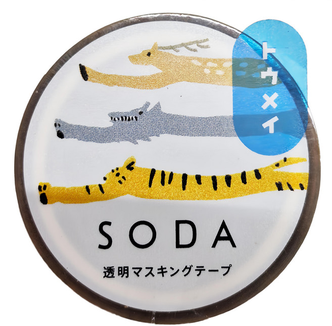 KING JIM HITOTOKI SODA 透明PET卷狀膠帶 10mm x 4m, 追, 1個