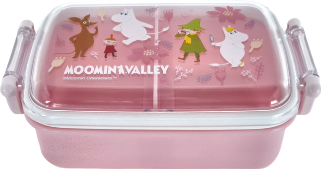 Skater MOOMIN 抑菌樂扣塑膠便當盒 47 x 10.5 x 6cm 450ml, 粉色, 1個