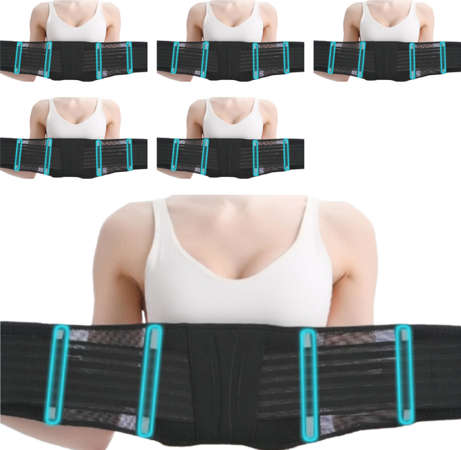 AOLIKES 奧力克斯 彈簧運動護腰 尼龍材質, 6件, 黑色