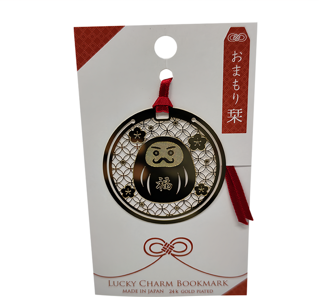 TOYO 御守達摩 24K鍍金 日本製造 幸運符書籤, 1個