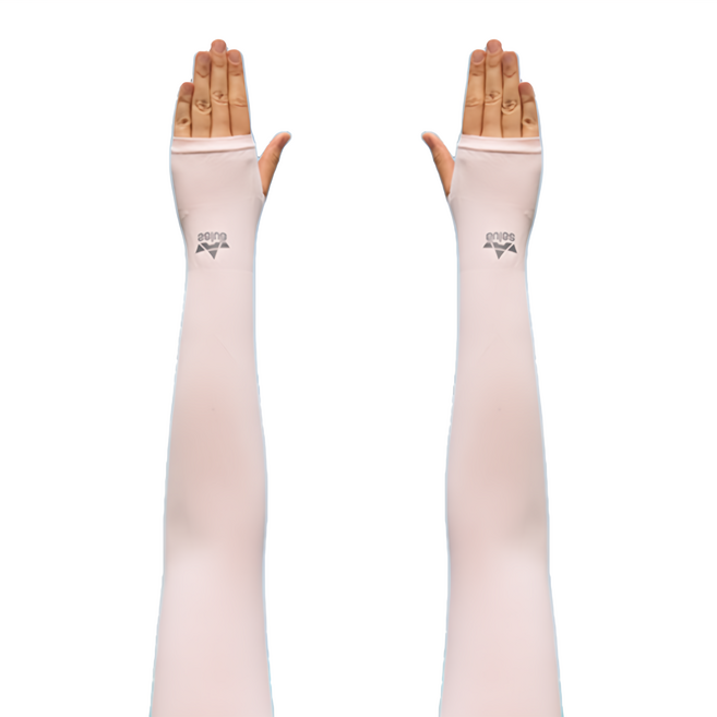 salua 抗UV運動冰袖套, 膚色, 1雙