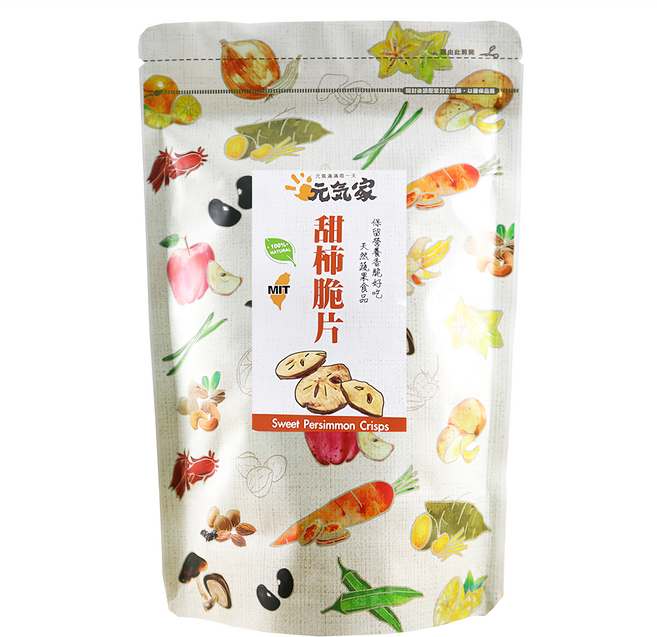 元氣家 甜柿脆片, 100g, 1包