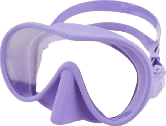 AQUATEC 無框矽膠單面鏡 MK-201 紫色 窄版 女用 潛水用品