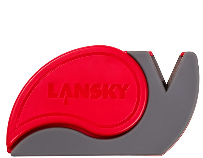 LANSKY 美國磁鐵吸附2合1功能V口磨刀器 陶瓷開箱刀片 LSSCUT 6.5 x 4cm 16g, 1個, 紅色