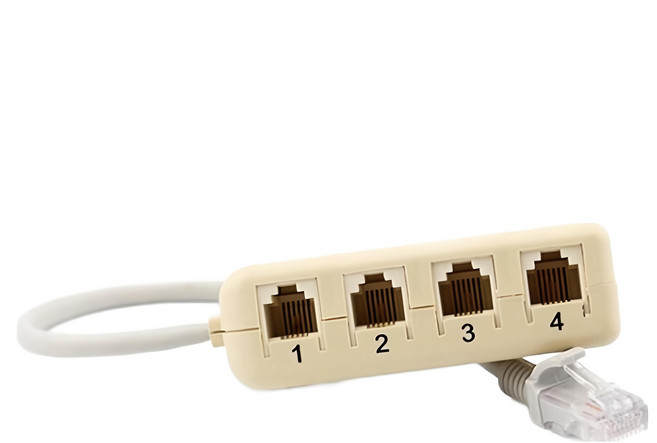 Neon 台灣霓虹 一分四RJ45轉RJ11電話轉接線, ECT7, 1個