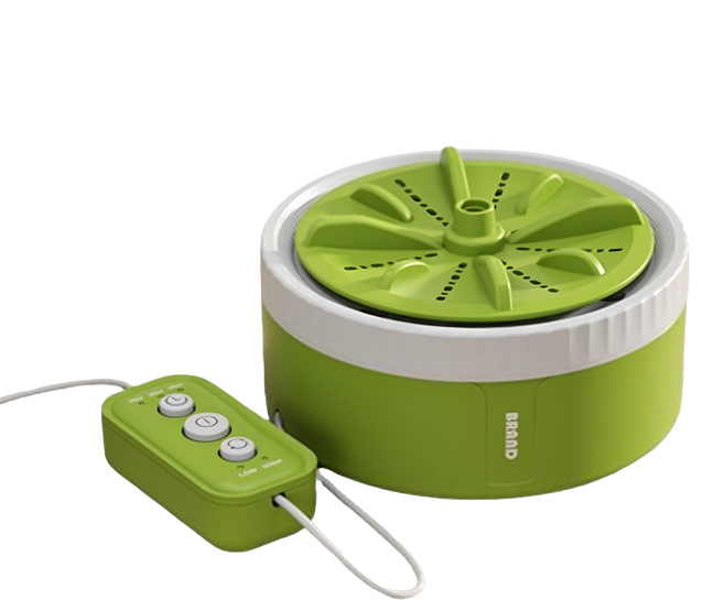 ibits 迷你渦輪便攜式洗衣機 遙控版 4KG洗衣量 12*12*7尺寸, A19, 綠色