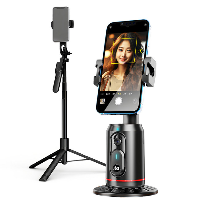 YORI CAR 優里 AI智能跟拍雲台 + 延長腳架 175cm, 黑色, Q02K28, 1個