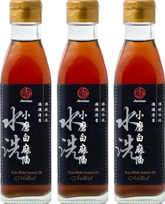 真老 純小磨白麻油, 200ml, 3瓶