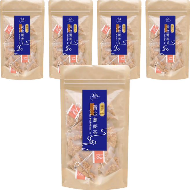 玉民 黃金蕎麥茶 熟茶立體茶包 60公克, 5g, 12包, 5袋