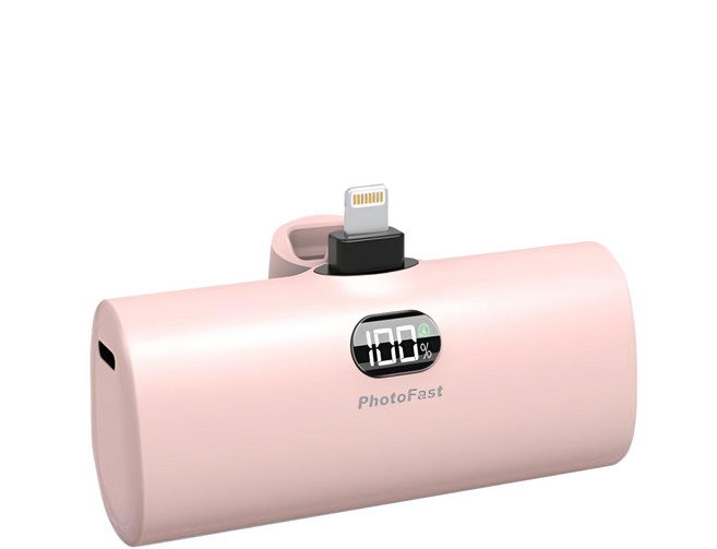 PhotoFast 銀箭資訊 Lighting Power PD快充口袋行動電源 5000mAh Lightning, PB2300, 草莓奶茶粉