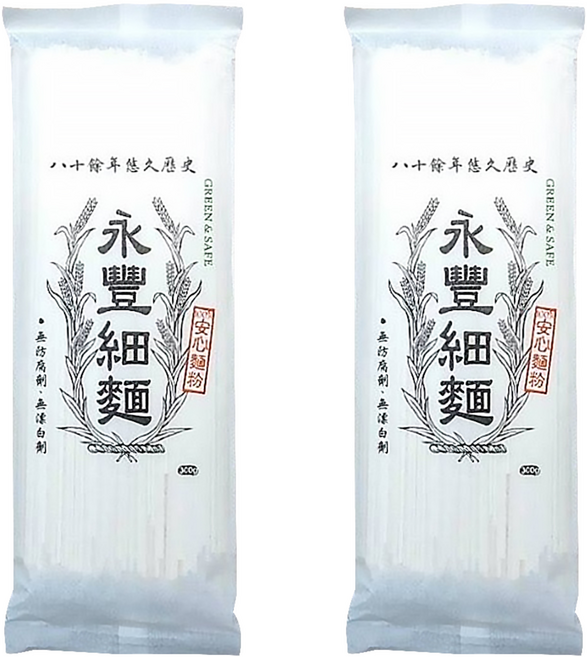 GREEN&SAFE 永豐餘生技 永豐細麵, 300g, 2包