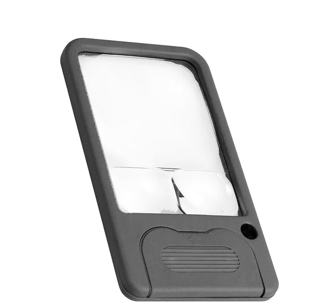 CARSON 卡薾紳 LED口袋型聚焦放大鏡, 灰色, 1個