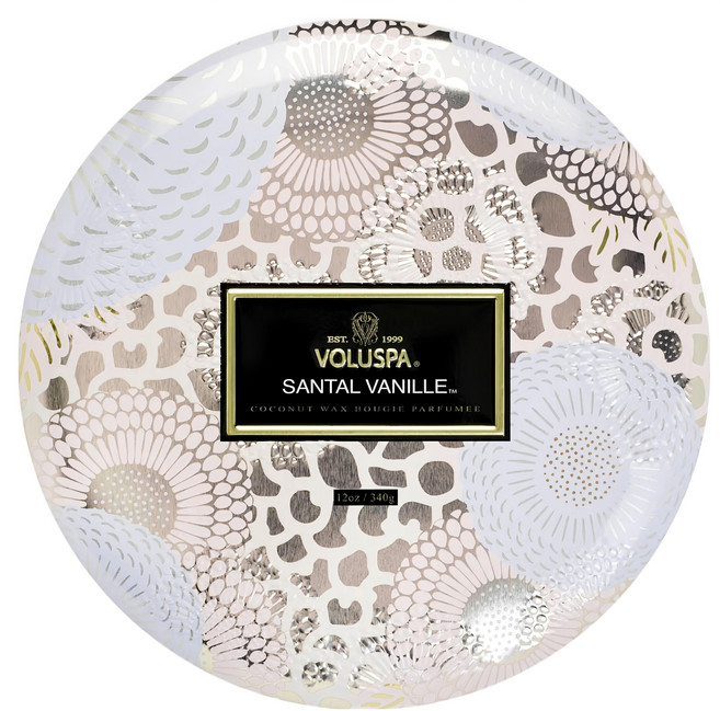 VOLUSPA 3芯錫蠟燭, 檀木香草, 340g, 1個