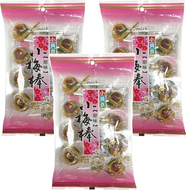 小貝京 原味小梅棒 8入, 112g, 3袋