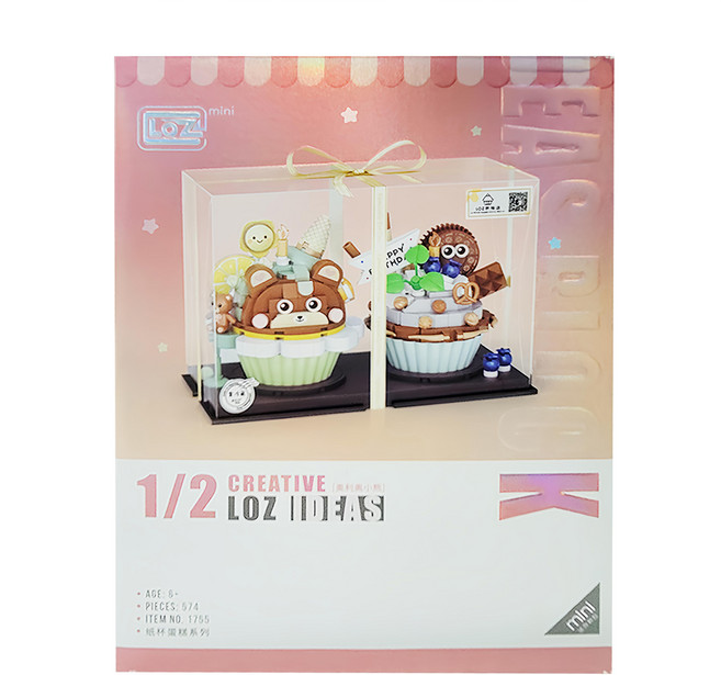 LoZ 餅乾小熊蛋糕 積木玩具 3歲以上, 餅乾小熊蛋糕 多色, 1盒