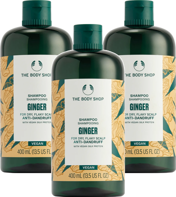 THE BODY SHOP 美體小舖 薑根鏗活調理洗髮精, 400ml, 3瓶