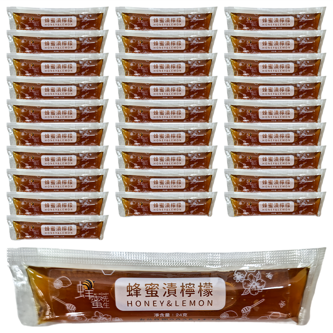 Mr.HONEY 蜂蜜先生 蜂蜜漬檸檬隨身包, 50條, 24g, 1組
