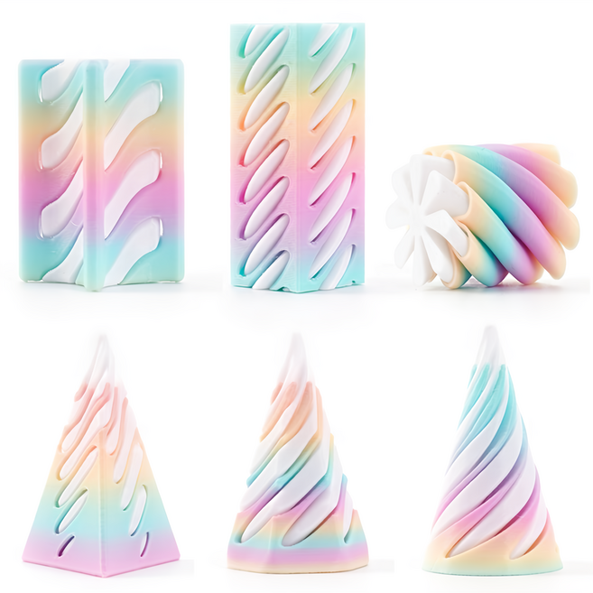 불가능한통과 피젯 퍼즐 착시 3D프린터 6종세트, 레인보우 캔디(P605), 1개