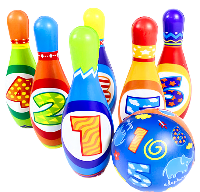 孩子國 親子運動玩具 PU柔軟實心保齡球組 幼兒專用, 1組