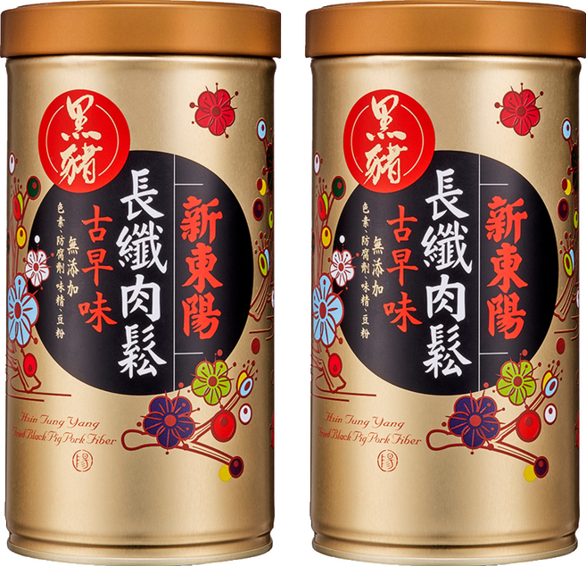 新東陽 長纖黑豬純肉鬆, 160g, 2罐