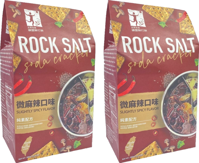 正哲生技 蘇打餅 微麻辣, 380g, 2包