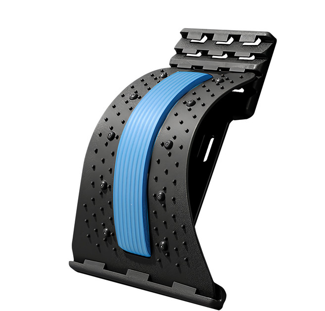 腰椎拉伸器 脊椎矯正器 腰部背部牽引器 拉筋板舒緩 伸展牽引帶, 藍色