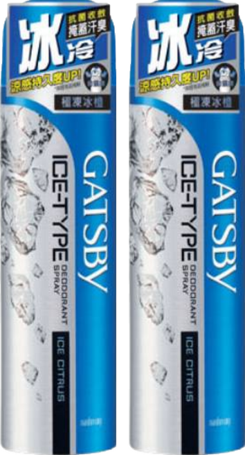 GATSBy 冰漩爽身噴霧 極凍冰橙, 216ml, 2瓶