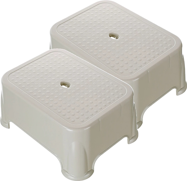 KEYWAY 聯府 舒適墊腳椅 36.5 x 27.5 x 16.1cm 2個, 白色