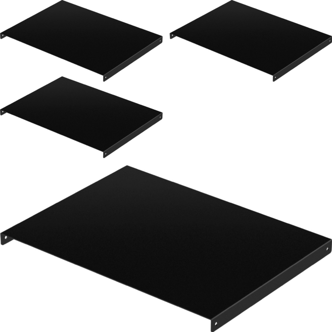 KI WISH 居家生活 35cm平面置物板 加強局部荷重 台灣製造, 黑色, 4個