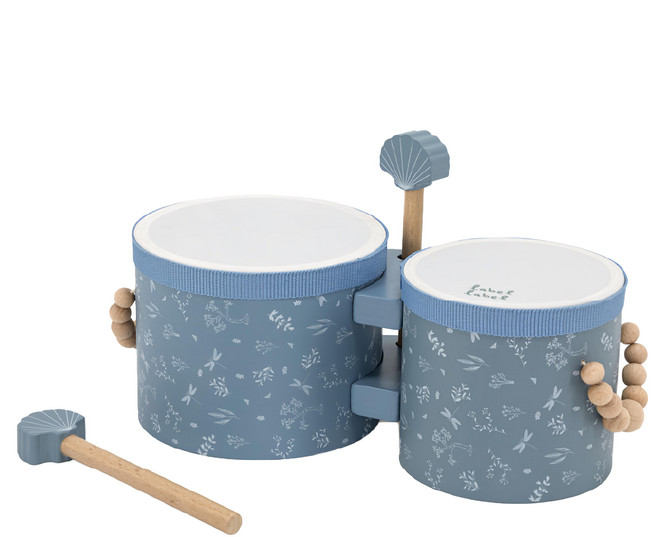 Label Label 木製手鼓, 藏青藍, 1個