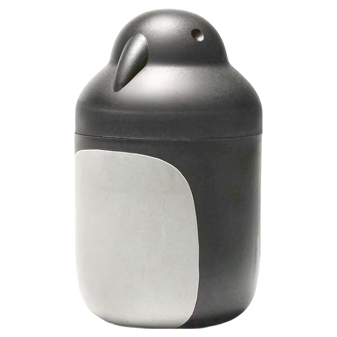 QUALy Penguin Container 冰原企鵝 收納罐, 黑色, 1個