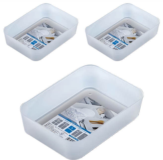 NAKAYA 置物盒 K303 S, 白色, 3個