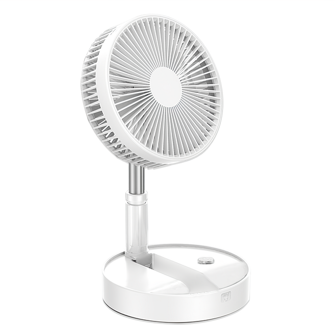 I-Cool 鋁合金 ABS塑料 5片 充電式 摺疊 電風扇 白色 遙控器 伸縮 Type-C充電 8吋 MY-P9S