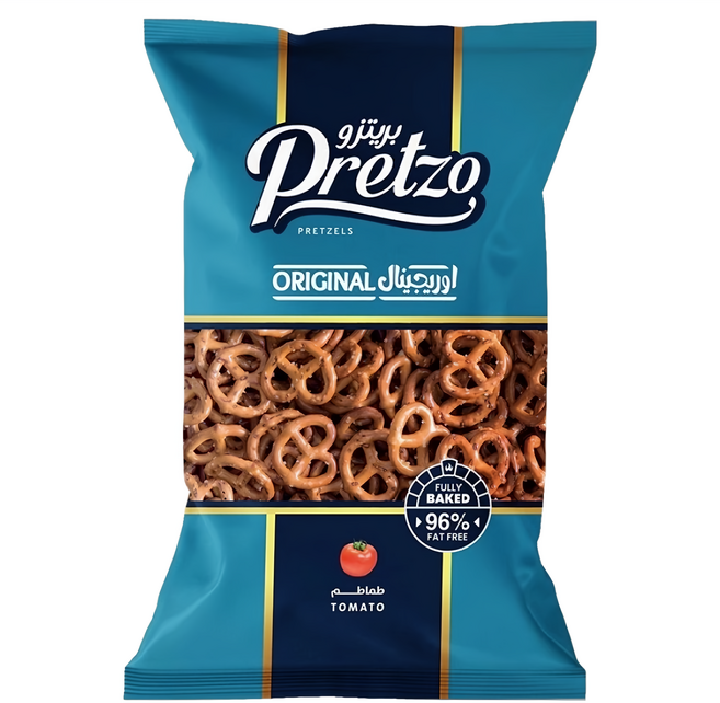 Pretzo 不囉嗦 蝴蝶餅 番茄風味, 125g, 1包