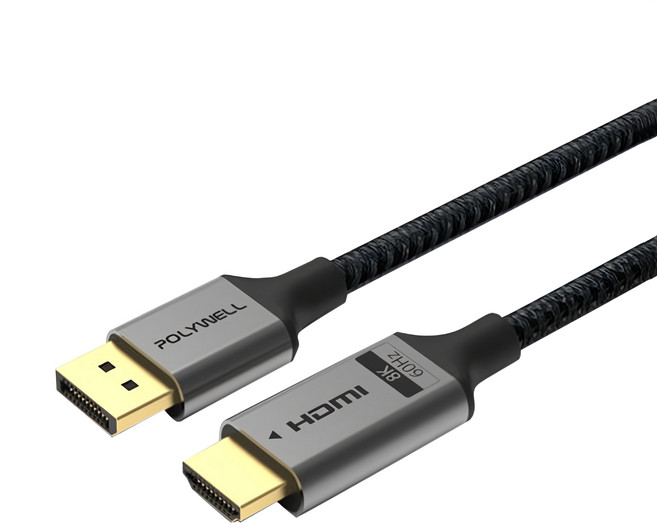 POLYWELL 寶利威爾 DP轉HDMI 8K60Hz 影音傳輸線, PW15-W46-M410, 1條