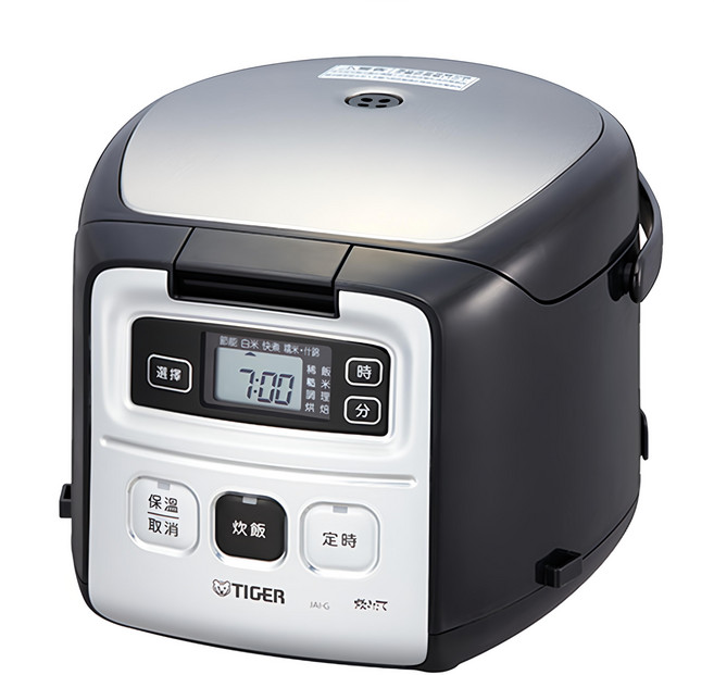 TIGER 虎牌 JAI-G55R 微電腦電子鍋 2.5mm遠紅外線特厚鍋 12小時保溫 可拆洗內鍋蓋, 黑色