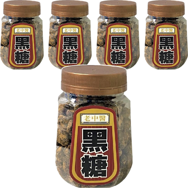 老中醫 罐裝黑糖 小, 140g, 1入, 5罐
