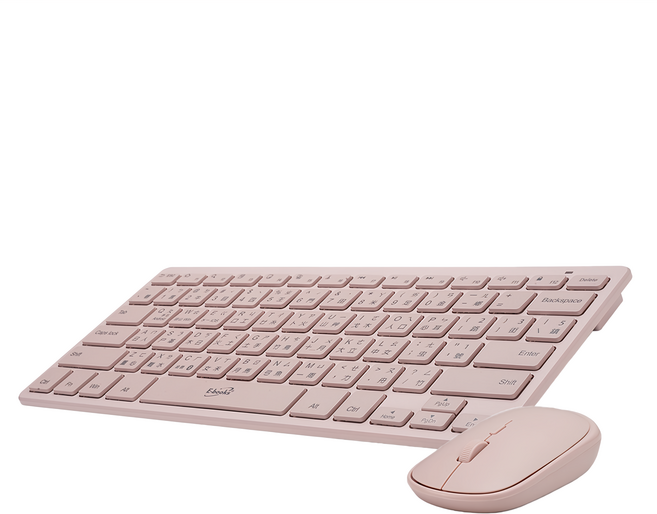 E-books Z7 藍牙無線鍵盤滑鼠組, E-PCG225, 粉色, 一般型