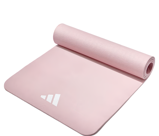 adidas 愛迪達 輕量波紋瑜珈墊 500g, 櫻花粉色, 1個