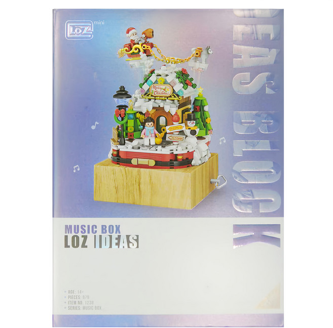 LoZ 積木玩具 NO.1238, 聖誕屋音樂盒, 1盒