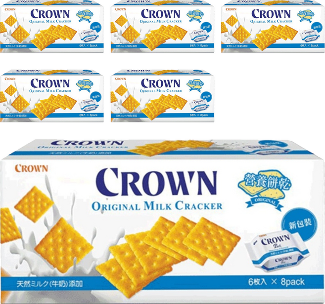 CROWN 皇冠 營養餅乾 原味, 200g, 6盒