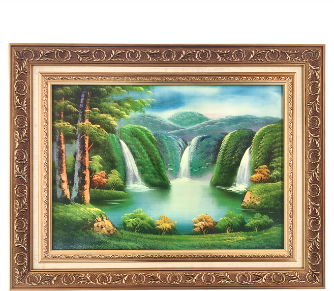 開運陶源 開運進財化煞 福祿壽 山水畫 象徵財富 綠色充滿生機 居家裝飾