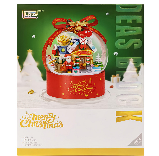 LoZ #1303 微型迷你積木, 冬日小屋 紅色, 1個