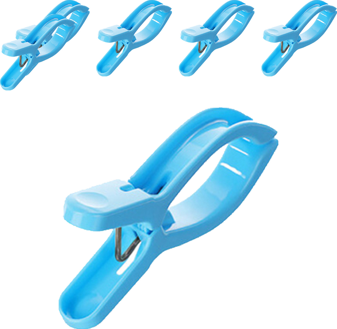 KEYWAY 聯府 司伯特大毛巾衣夾 158 x 74 x 23mm, 藍色, 6個