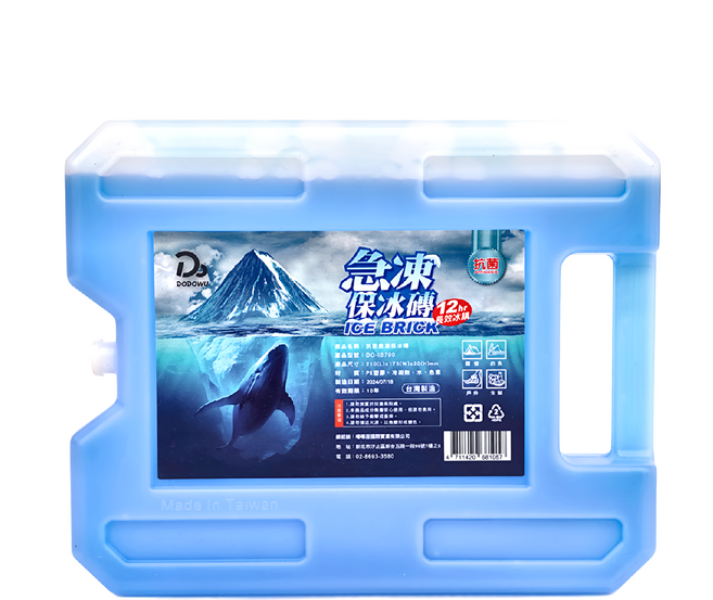 DODOWU 嘟嘟屋 抗菌急凍保冰磚 DO-IB790 中 210 x 175 x 30mm 790g, 1個, 1個