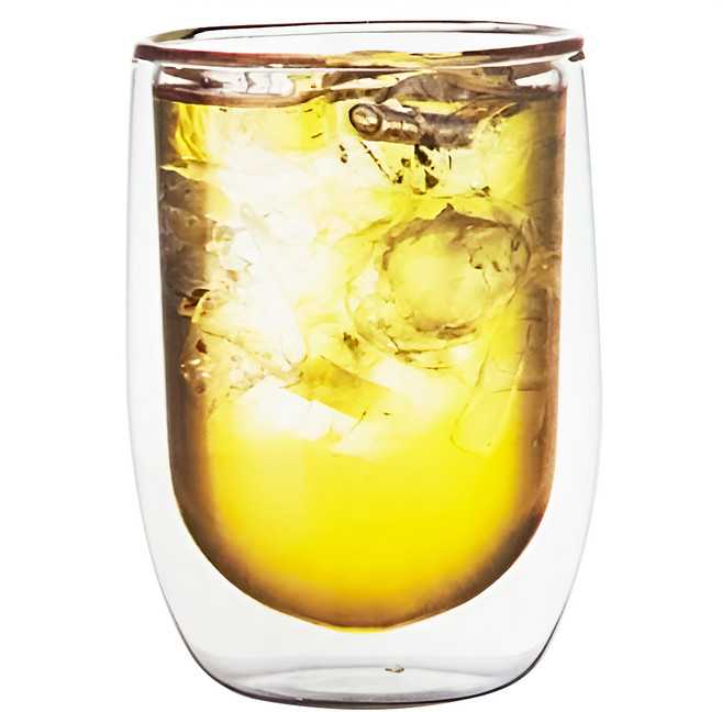 cafe lente 慢拾光 雙層玻璃杯 250ml, 1個, 透明