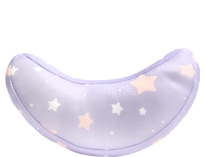 PeNi 培婗 3D安全帶半月枕, 紫色星星, 1個